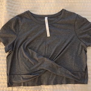 Lululemon cropped twist front tee